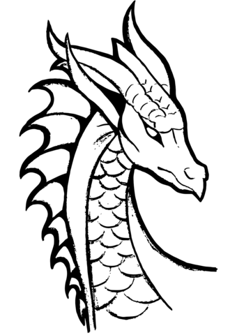 Dragon Head Coloring Page